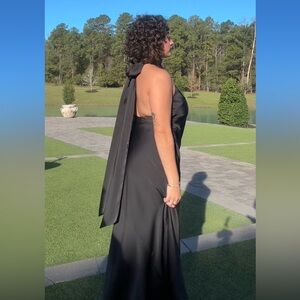 Azazie Black Backless Gown